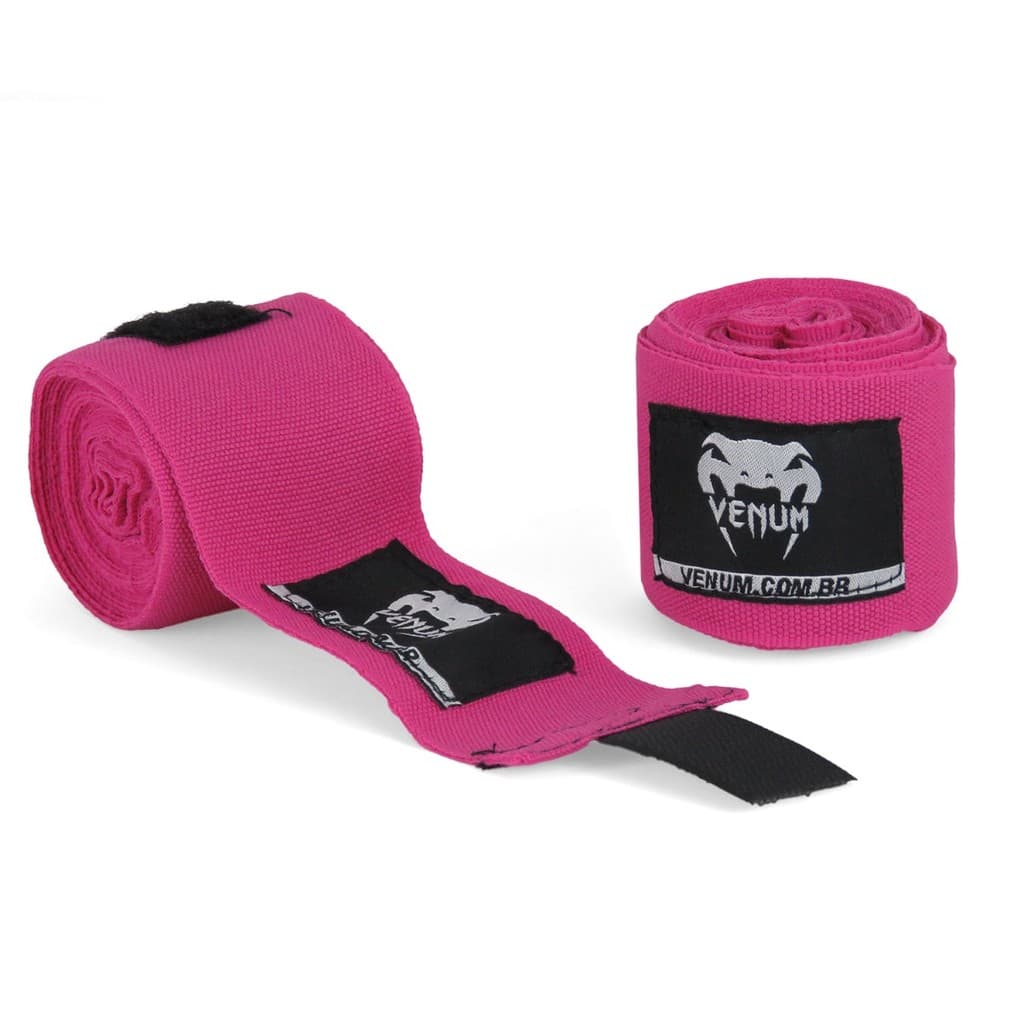 Bandagem Profissional de Boxe Venum 4 Metros - Rosa - PAR