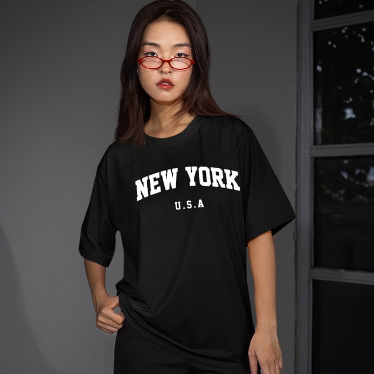 Camiseta Feminina Blusa Feminina Blusa Oversized Camiseta Oversized Camiseta New York