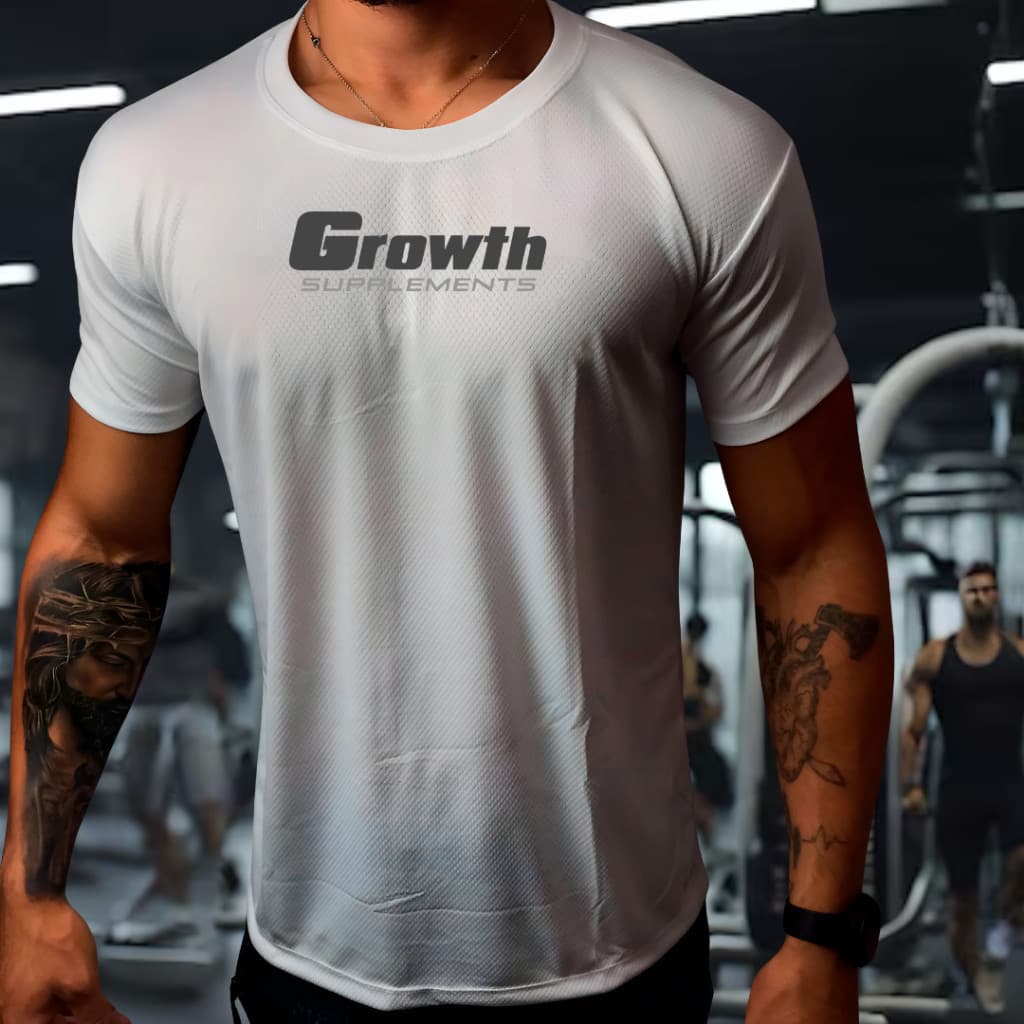 Camisa Dry Fit Masculina Camiseta Modelo Growth Treino Academia