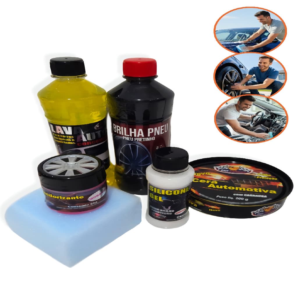 Limpeza automotiva Carro Moto pneu pretinho silicone Cera Profissional Brilho Intenso Secagem Rápida