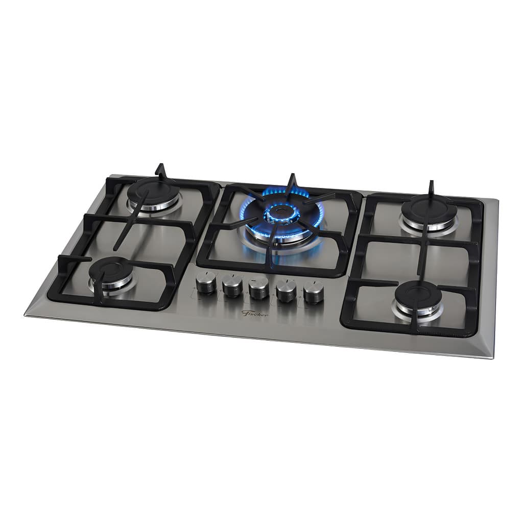 Cooktop Fischer 5 Queimadores Tc Infinity Gás Mesa Inox