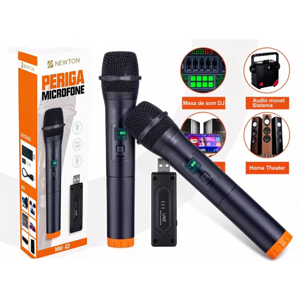 Microfone Sem Fio Plug pay perfeito para casa e ar livre Alta Qualidade KIT C/2 ou 1UND ORIGINAL