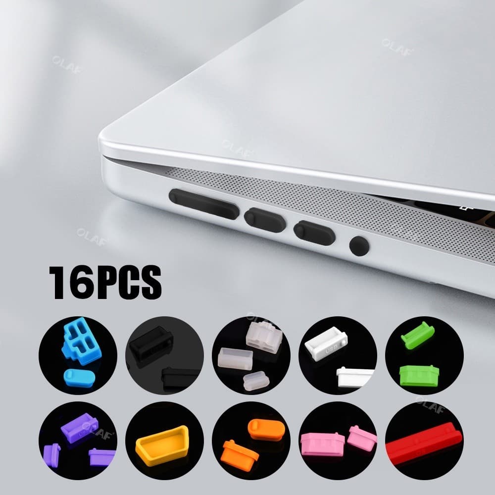Proteção Notebook Silicone Anti Poeira Prova d' agua Tampa Plug Laptop Porta USB HDMI Interface RJ45