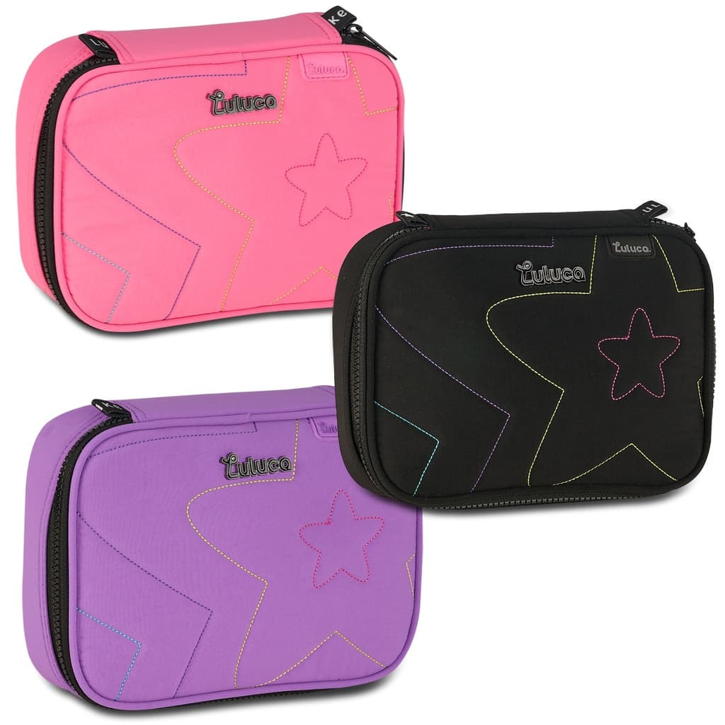 Estojo Box Luluca 36 Pens Com Elástico Organizador Escolar