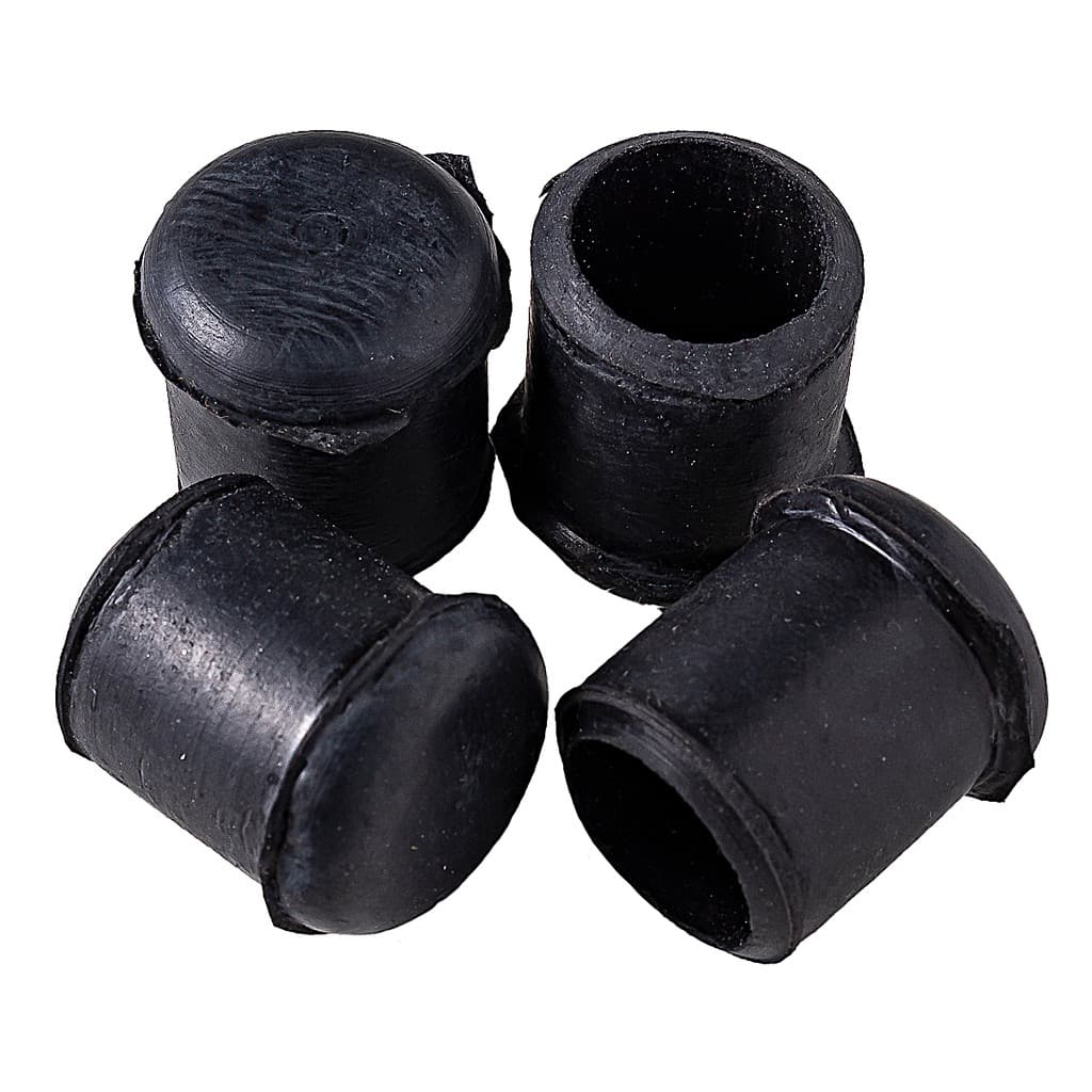 Ponteira Externa Redonda de Borracha Preta 5/8" com 4 Unidades Forsan