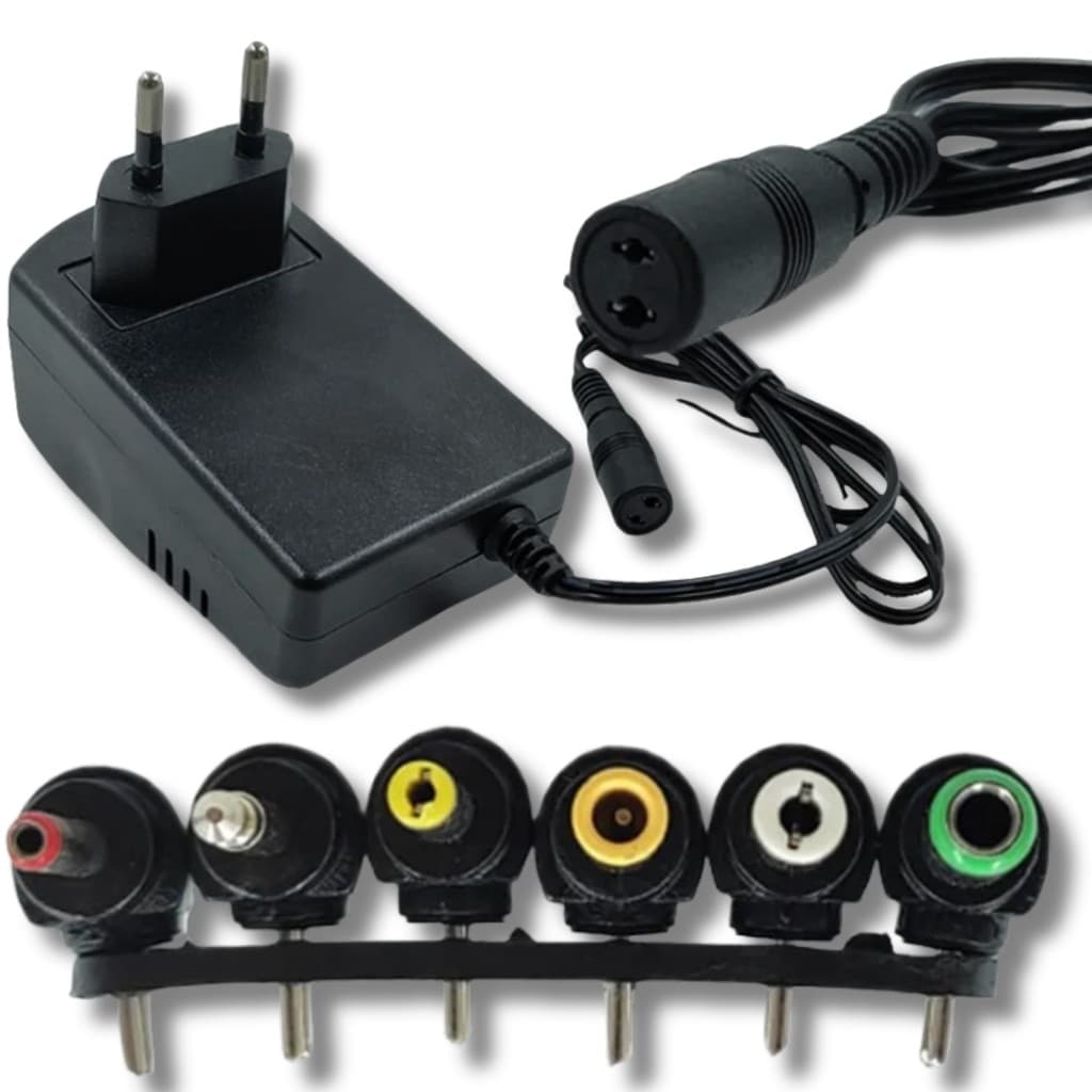Fonte Universal Regulável 6 Pinos Até 3.0a 3v 12v 30w Bivolt