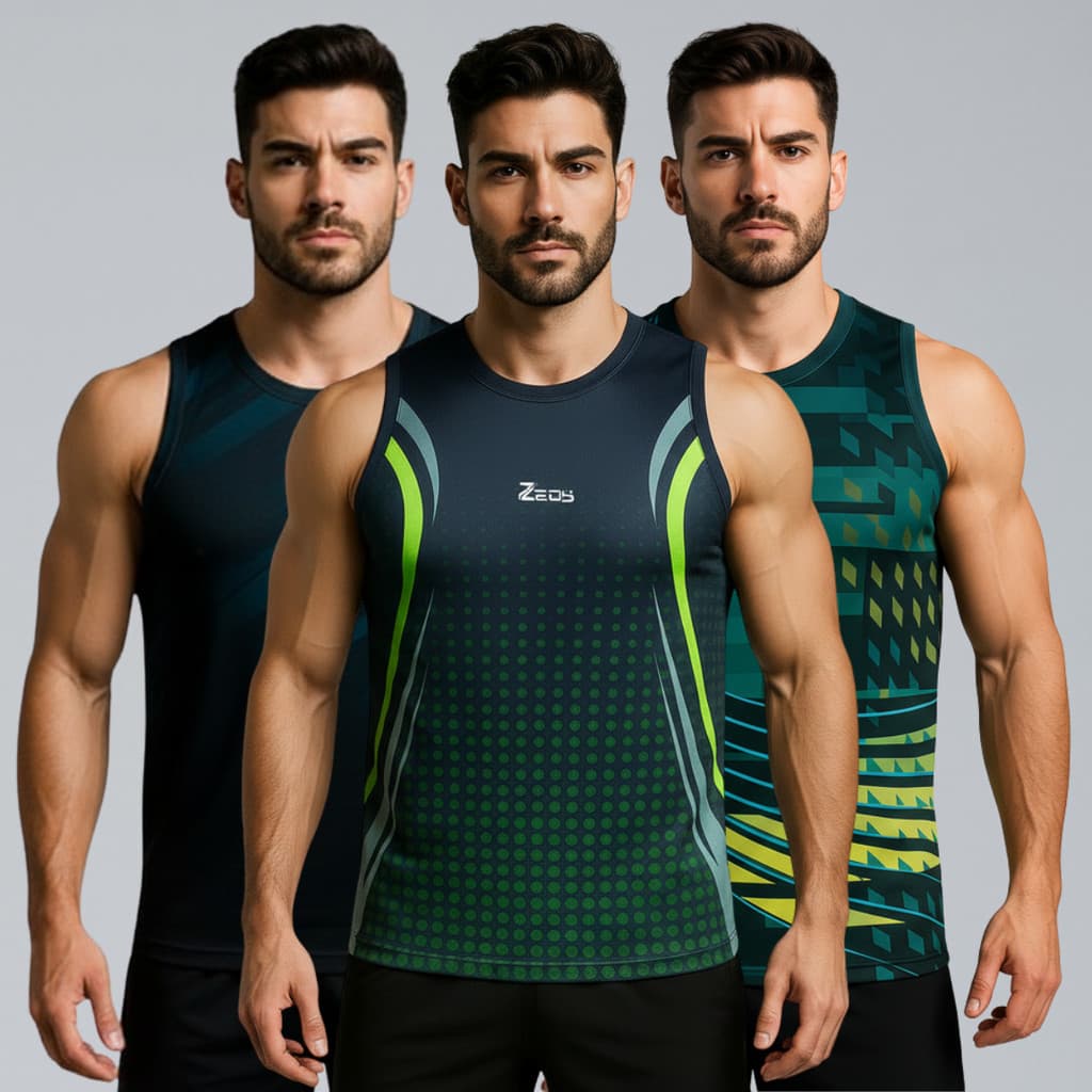 Kit 3 Camisetas Regata Dry Fit Masculina Para Academia, Caminhada, Corrida e Treino Com Proteção UV