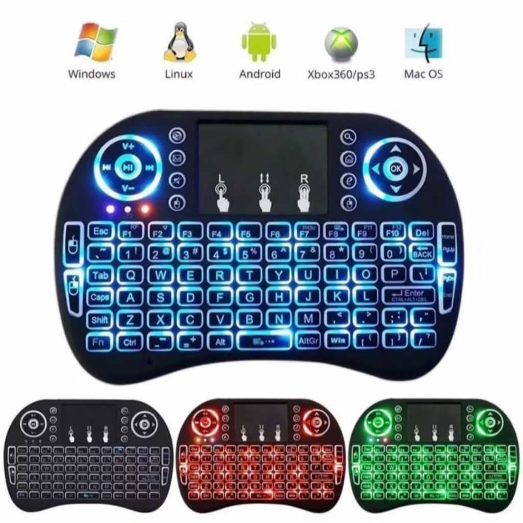 Mini Teclado Controle Sem Fio Para Smart Tv Tv Box Pc