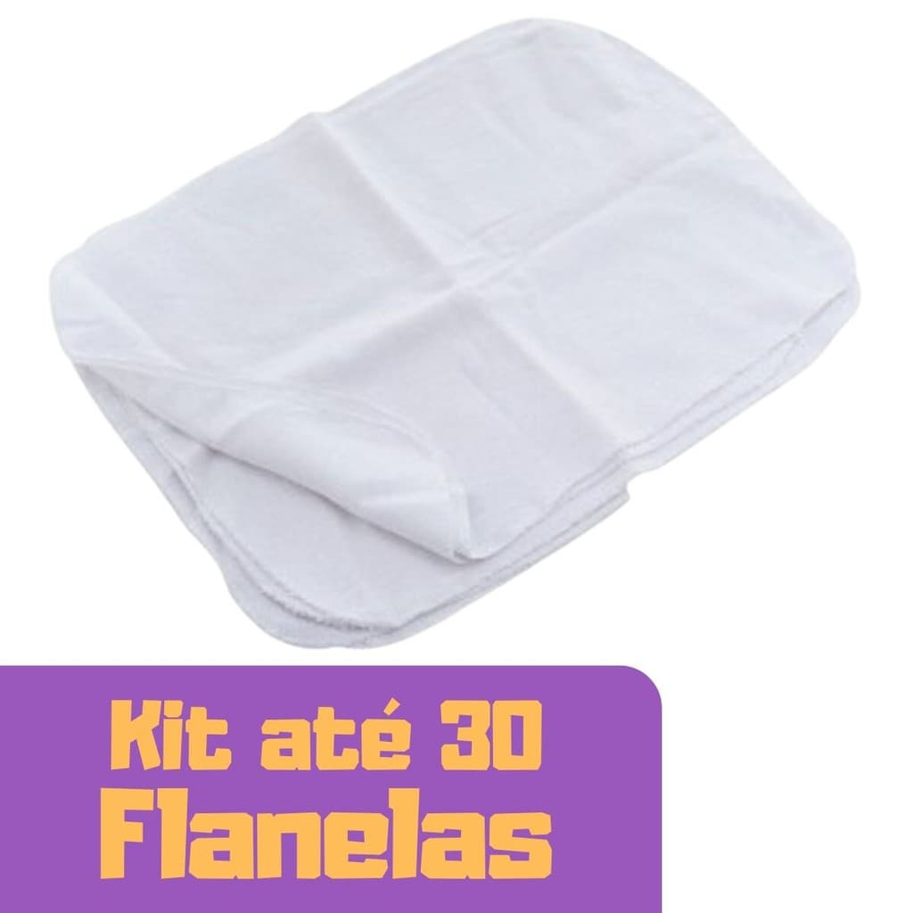 Panos De Pia Kit 10, 20, 30 Atacado Branco Overloque Premium