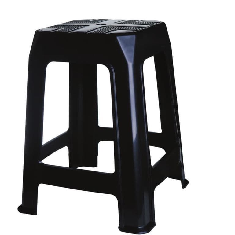 Banqueta Bessa Preta - PLASTEX