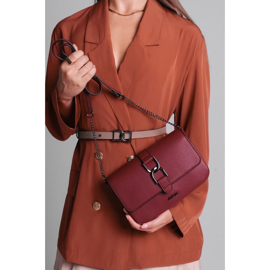 Bolsa Feminina Dakota Alça Correntes Transversal Original