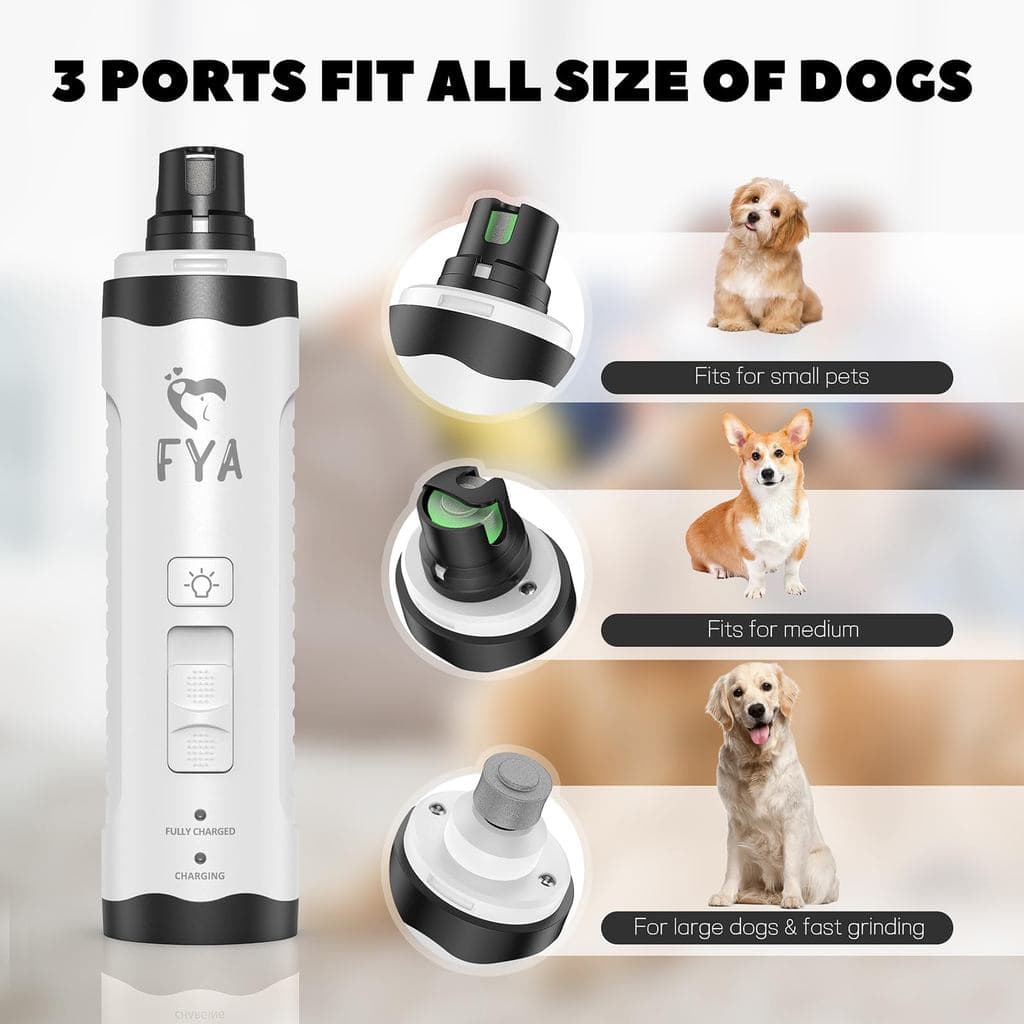 Aparador de Unhas de Pet  Atualizado, 2 Velocidades Sem Fio Recarregável, Painless, Para Cães e Gatos de Todos os Portes