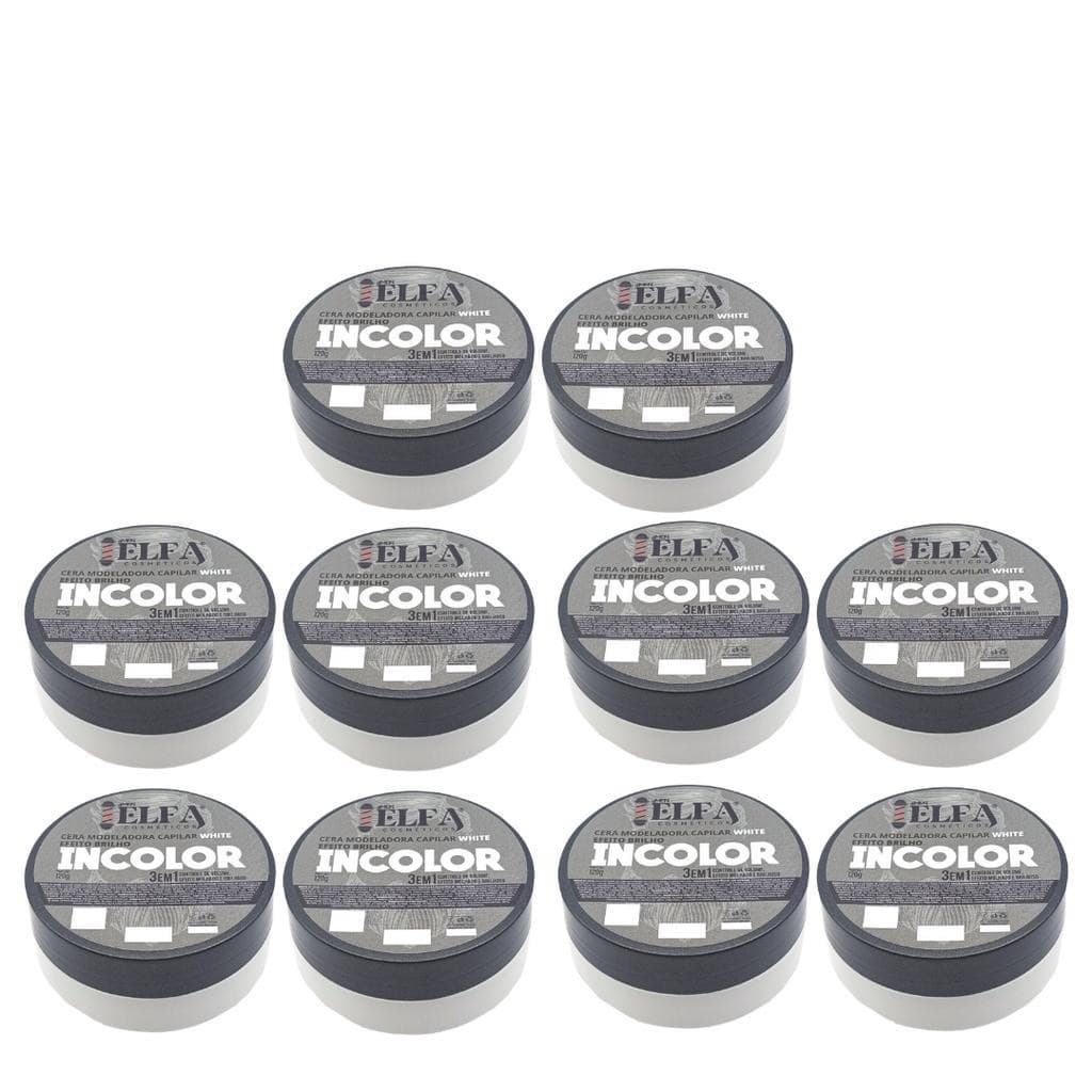 10 Cera Capilar incolor 120g Elfa For Man Oficial