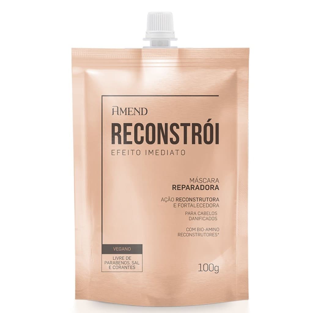 Máscara reparadora amend 100g - Reconstrói efeito imediato
