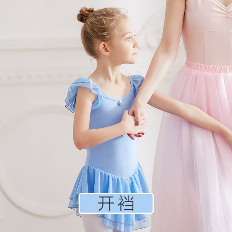 Fantasia de dança infantil feminina verão manga curta fantasia de prática para meninas fantasia de dança para meninas fa