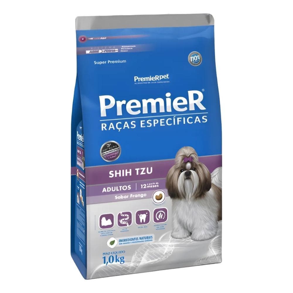 Ração Premier Cães Adultos Raças Específicas Shih Tzu sabor Salmão 1 kg