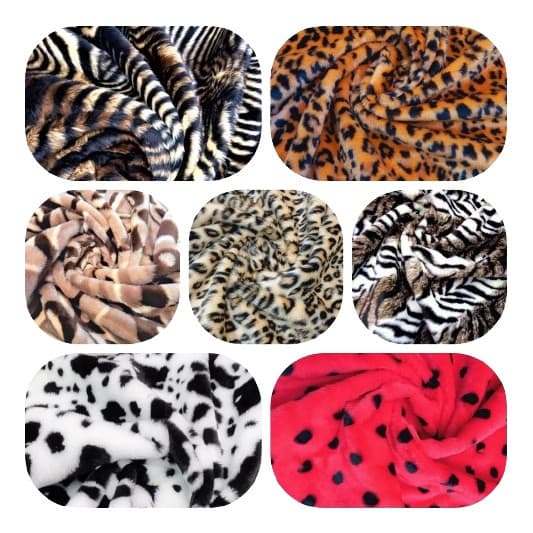 Tecido De Pelúcia Estampado Onça Zebra Dálmata E Muito Mais