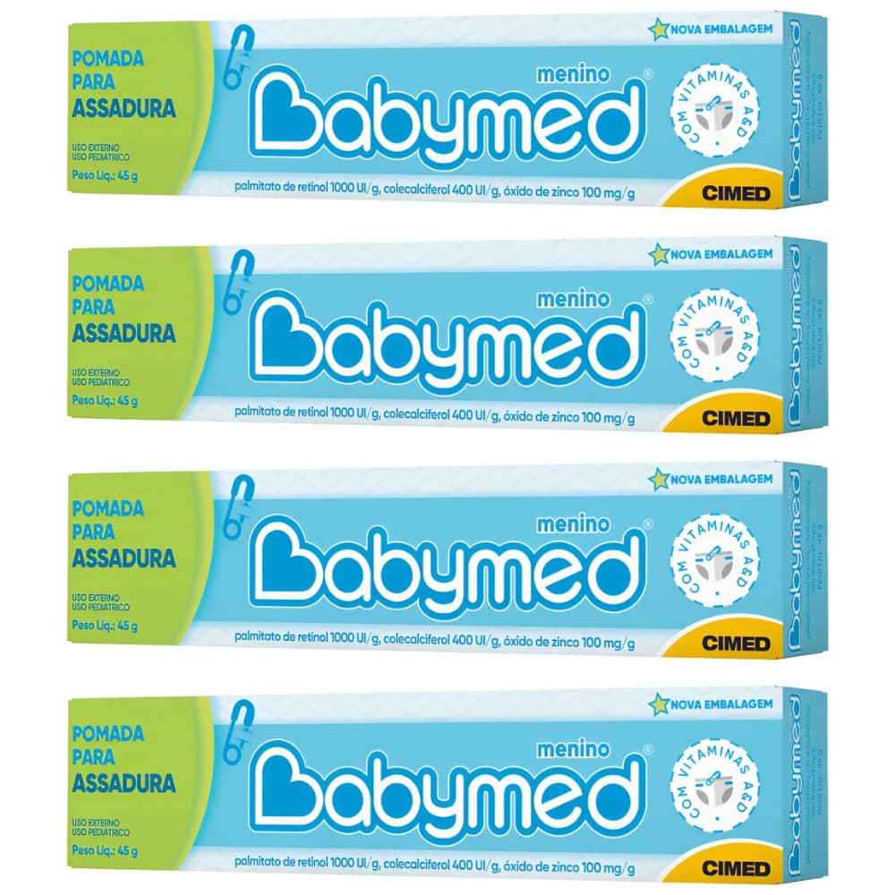 4un Pomada Babymed Azul Menino 45g - CIMED