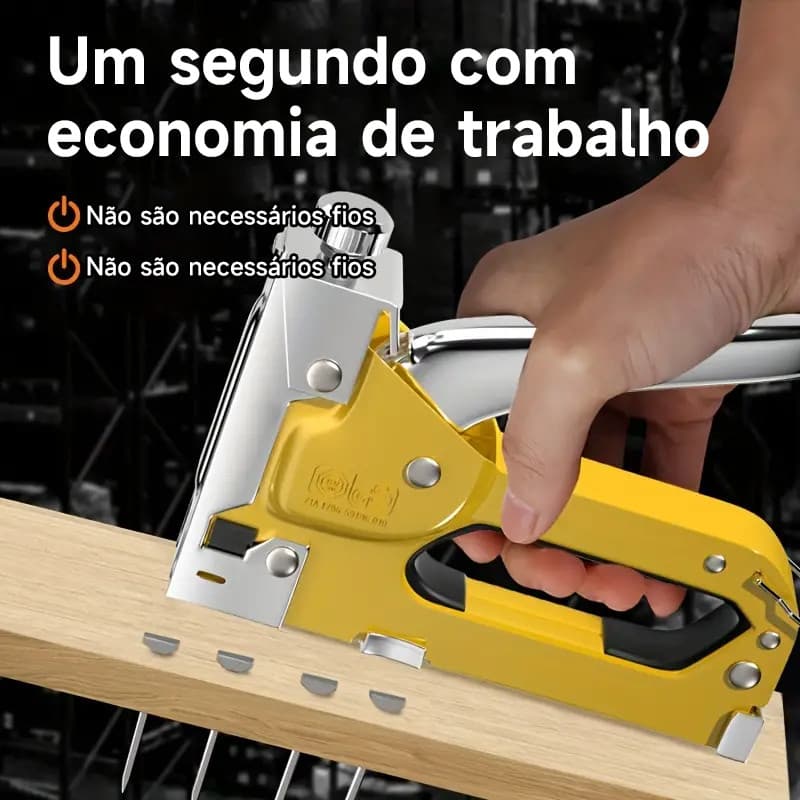 Grampeador portátil profissional de alta pressão para móveis + 100 peças de grampos-ferramentas profissionais
