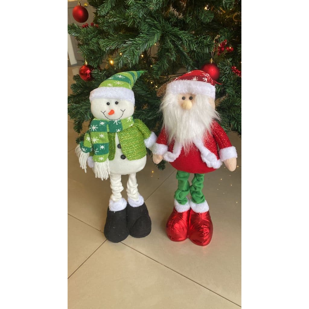 Kit 2 Bonecos Natalino enfeite Natal 52 cm