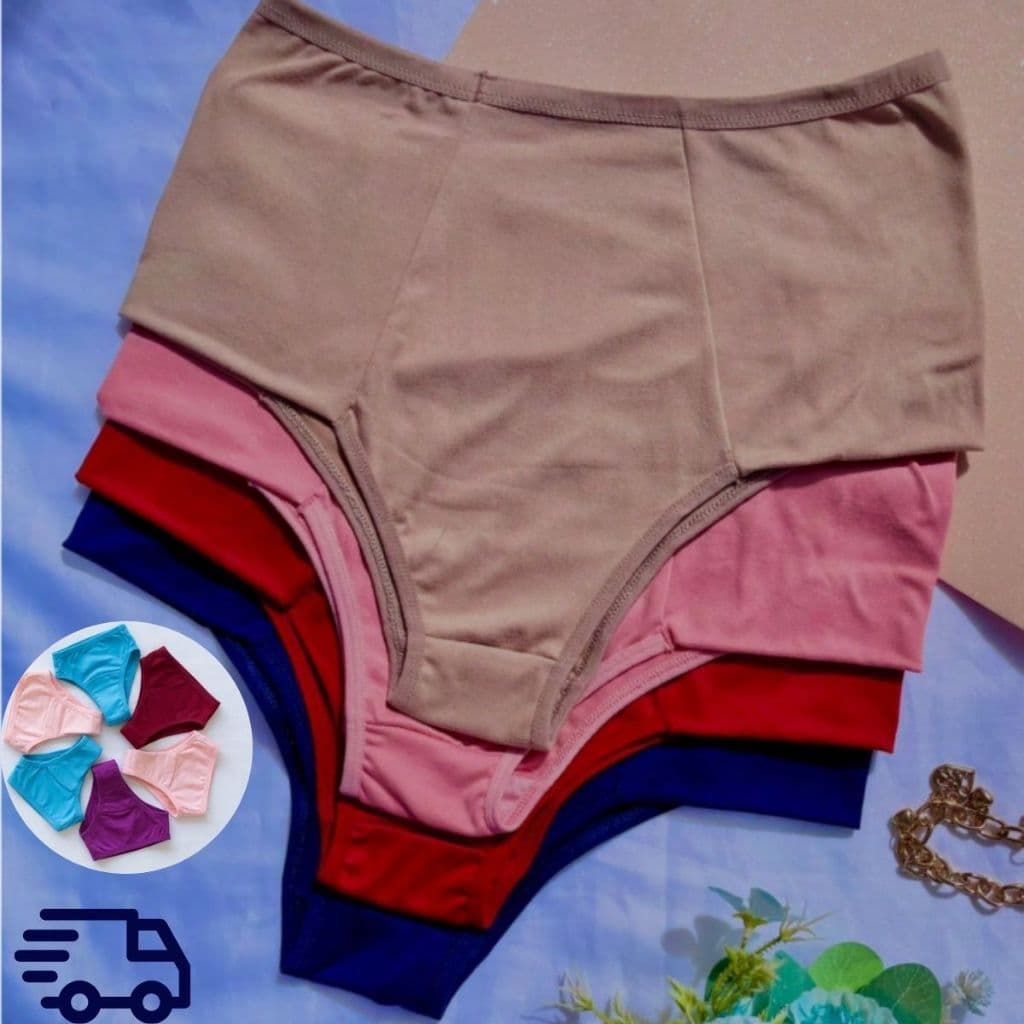Kit C/ 5 unidades Calcinha Gestante e Pós-Parto Poliamida Premium