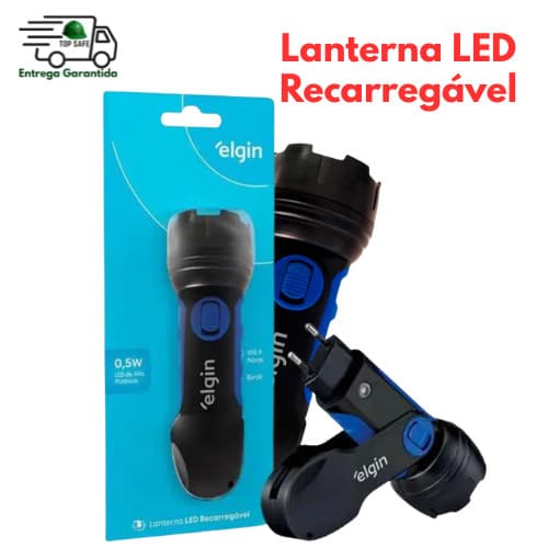 Lanterna RECARREGÁVEL de LED Alta potência Bivolt automático ELGIN