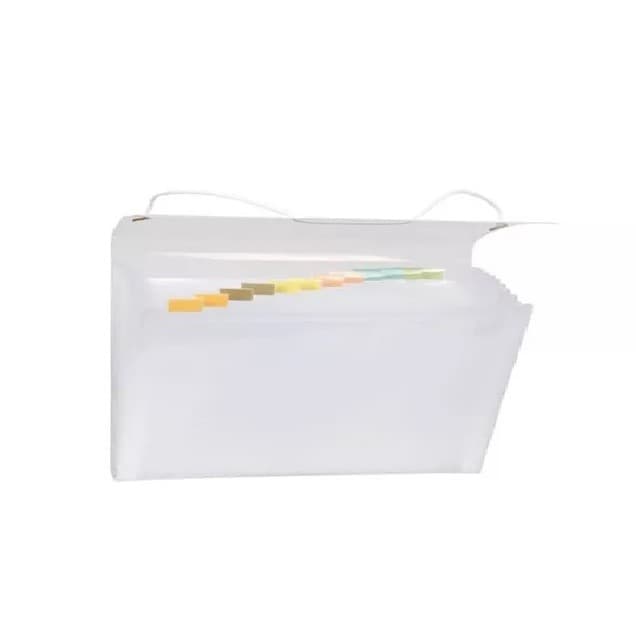 Pasta Plástica Sanfonada A4 Ofício 31 Div Cristal Polibras
