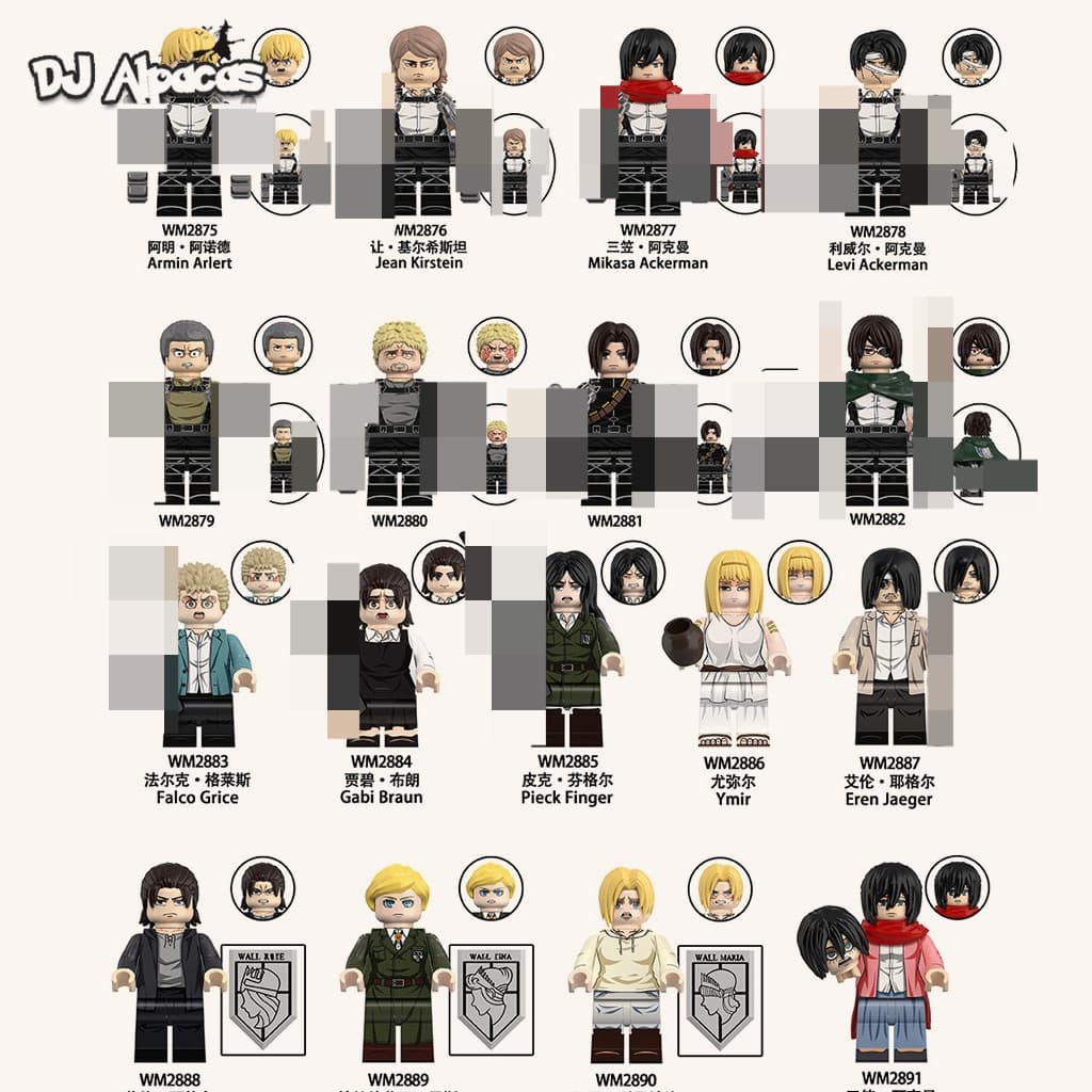 Blocos De Construção Figuras Brinquedo Colecionável WM2875 WM2888 WM2877 WM2891