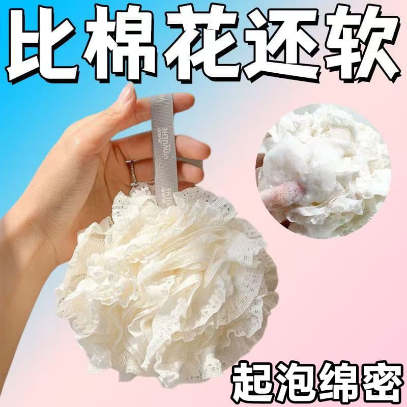 Bola de banho de renda grande novo estilo bola de flor de banho Super macia não solta flores durável bolha bola banho fe
