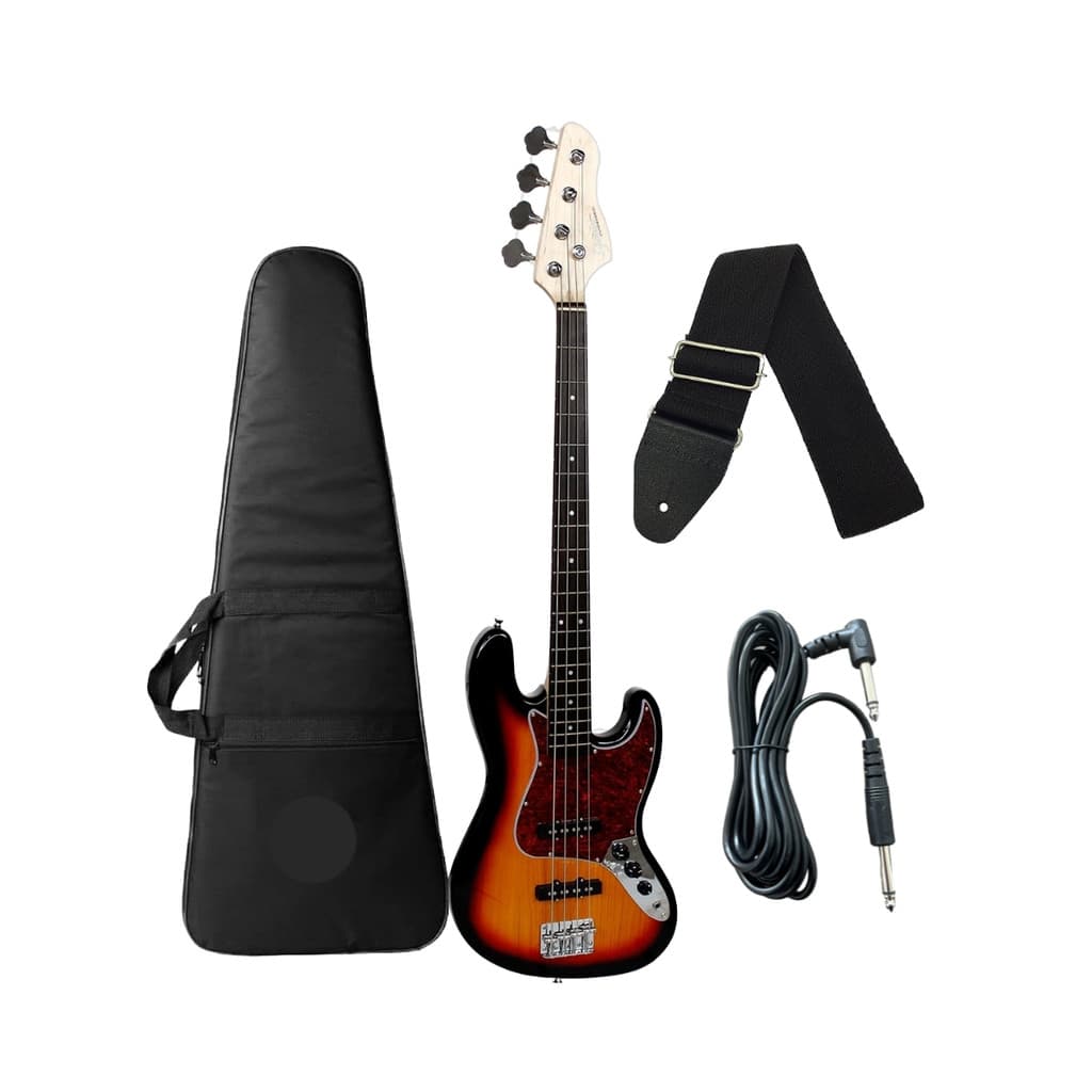 Contra Baixo Jazz Bass Giannini GB-100 3TS/TT sunburst + Acessórios