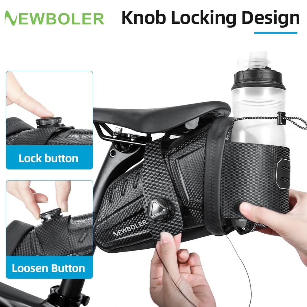 Newboler 2.5L EVA Hard Shell Bike Saddle Bolsa Grande Capacidade À Prova D'água De Armazenamento De Assento De Ciclismo