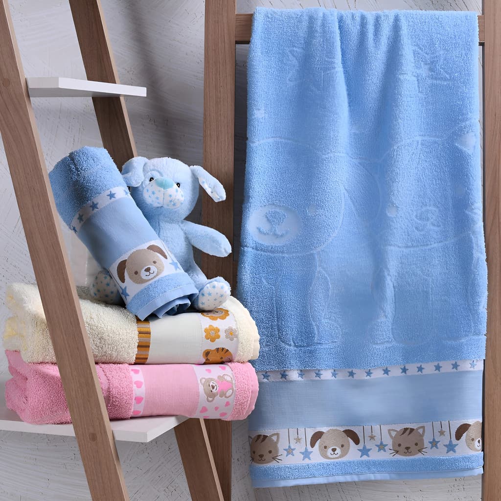 Toalha De Banho 100% Algodão Infantil Personagens Kids Baby