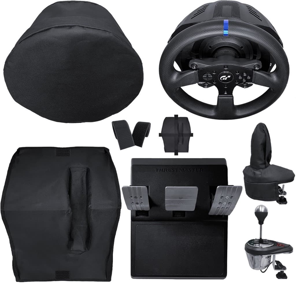 Capas Protetoras Compatíveis c/ Volante e Base T300RS GT + Pedal T3PA + Câmbio TH8A-H8S Thrustmaster