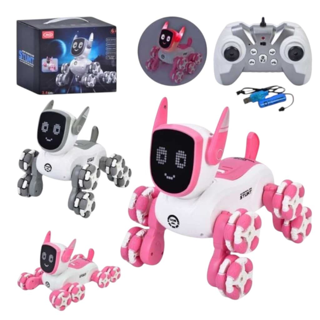 Cão Robô Inteligente Recarregável Brinquedo Interativo Controle Remoto
