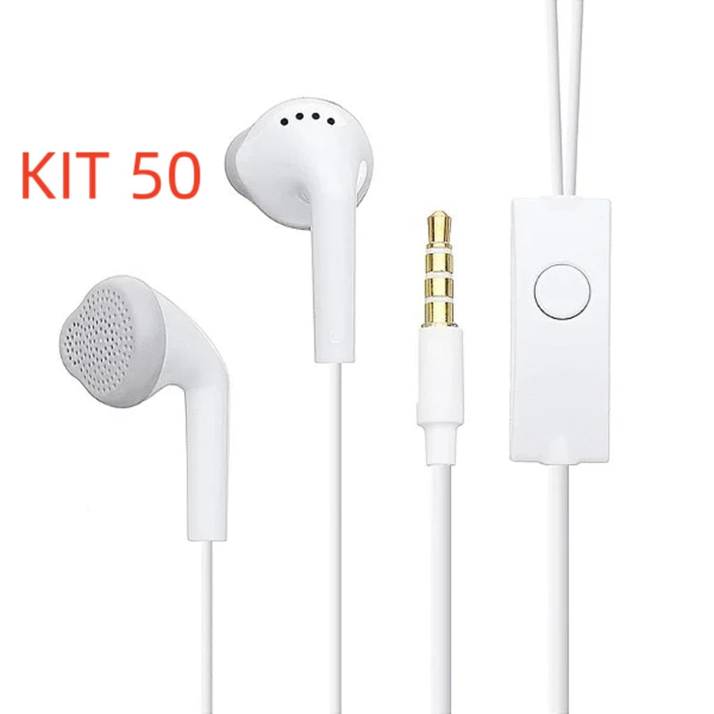 KIT 50 Fone de ouvido HS330 com microfone  com Fio 3.5mm KIT 30 ou kit 50