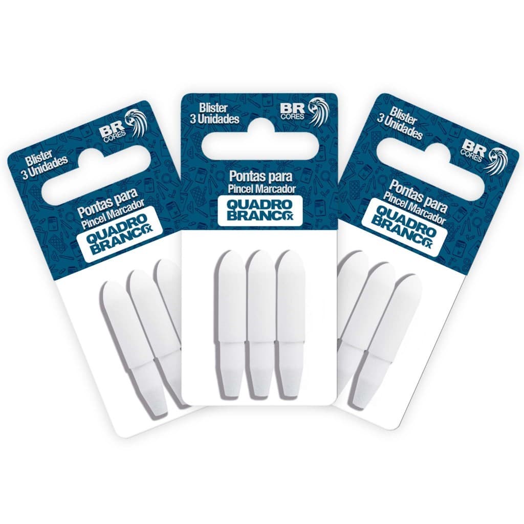 9 Pontas para Pincel de Quadro Branco - 3 Blister - 9 pontas