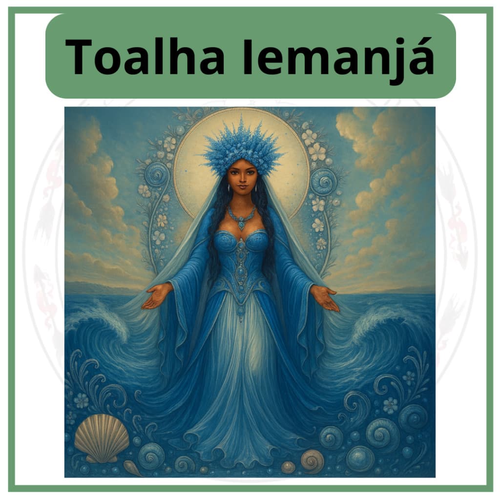 Toalha para Jogo de Tarot 0,70x0,70cm Iemanjá