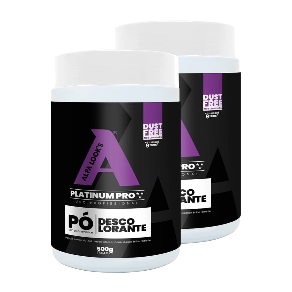 Kit 2 Un Pó Descolorante 500Ml - Alfa Look'S