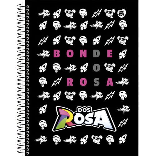 Caderno Grupo Dos Rosa 1 Matéria Capa Dura Com Adesivo