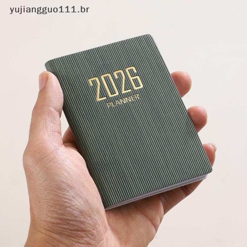 # Novo 2026 Livro Planejador Portátil Bolso Agenda Diária 60 Folhas 120 Página Fina Calendário Semanal .