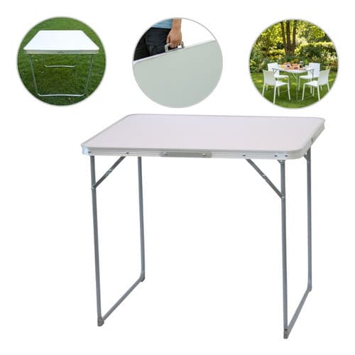 Mesa Camping Dobrável Vira Maleta 80 X 60cm Importway