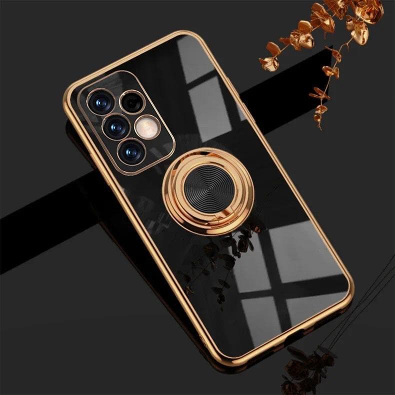 Capa Com Suporte De Anel Revestido Para Samsung Galaxy S25 Edge S24 Plus S23 FE S22 Ultra S21 S20 Capas