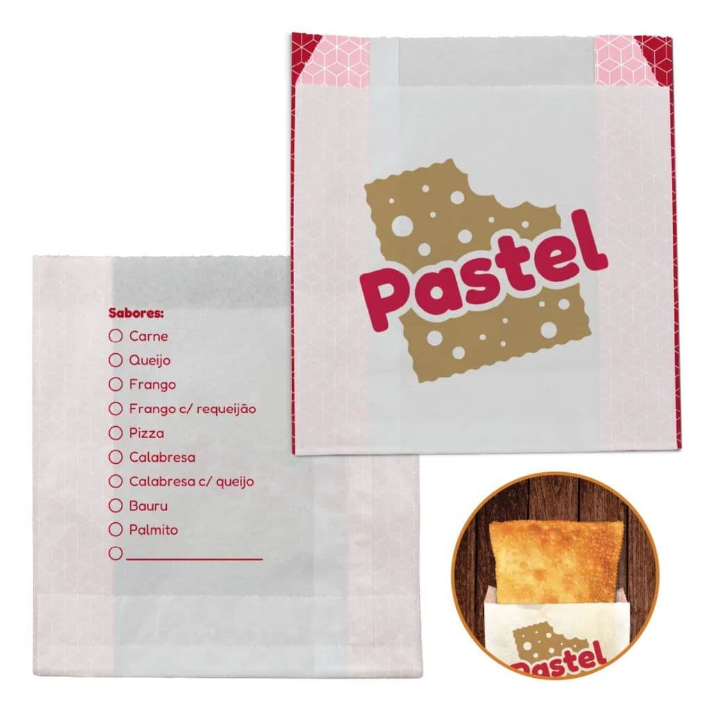 Saco Pequeno Para Pastel Barreira Gordura 500 Und Delivery - Branco