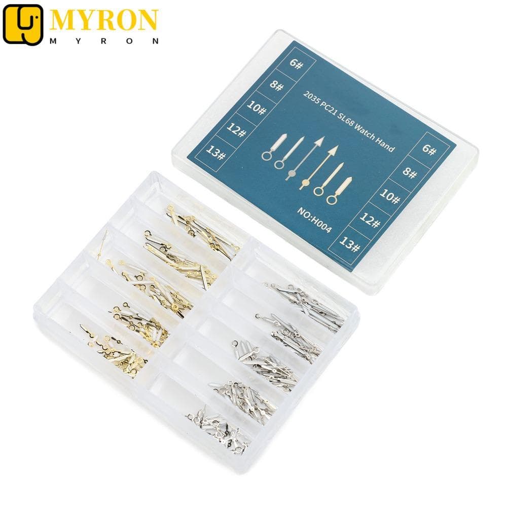 Conjunto De Ponteiros De Relógio De Metal MYRON1 , 100 Conjuntos De Substituição Dourado , Prata