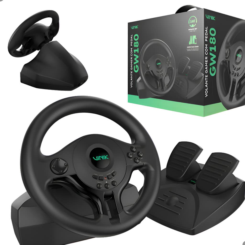 Volante Gamer Pc Ps4 Ps3 Xbox Series X/s/one Nintendo Switch - VINIK