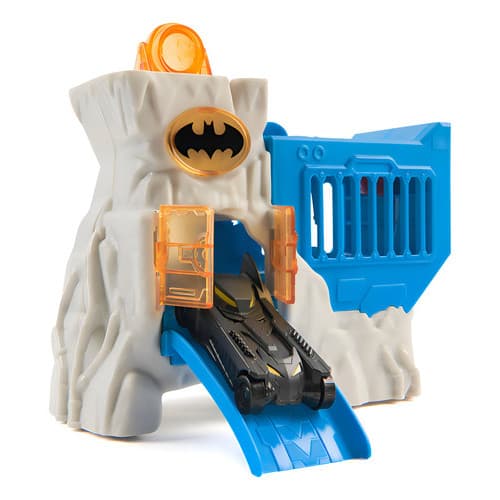 Brinquedo Batman Mini Batcaverna Com Pista E Carro Batmovel - Azul