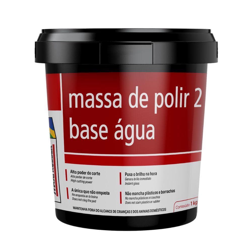Massa de Polir Nº2 Base Água 1kg Maxi Rubber
