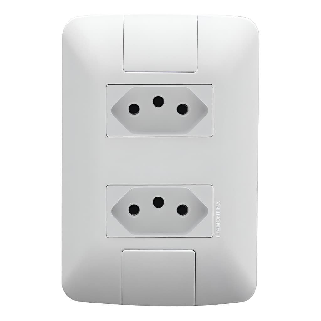 Tomada Tramontina 4x2 20a Dupla 2p+t 250v Aria Cor Branco