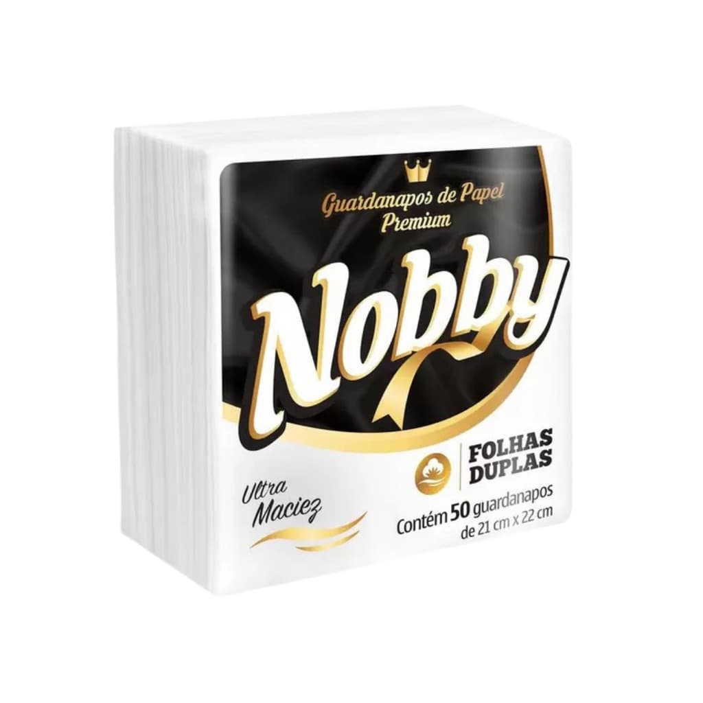 Kit Com 5 E 10 Guardanapo De Papel Folha Dupla Nobby 21x22cm Mesa 50 Folhas