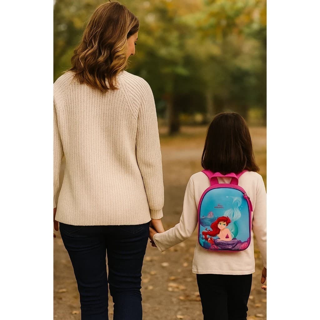 Mochila Infantil Princesas P Escolar Menina Costas Personagem Licenciada Resistente Ziper Duplo